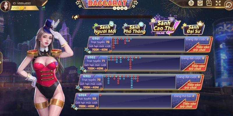 Kinh nghiệm chơi game bài Baccarat GK88